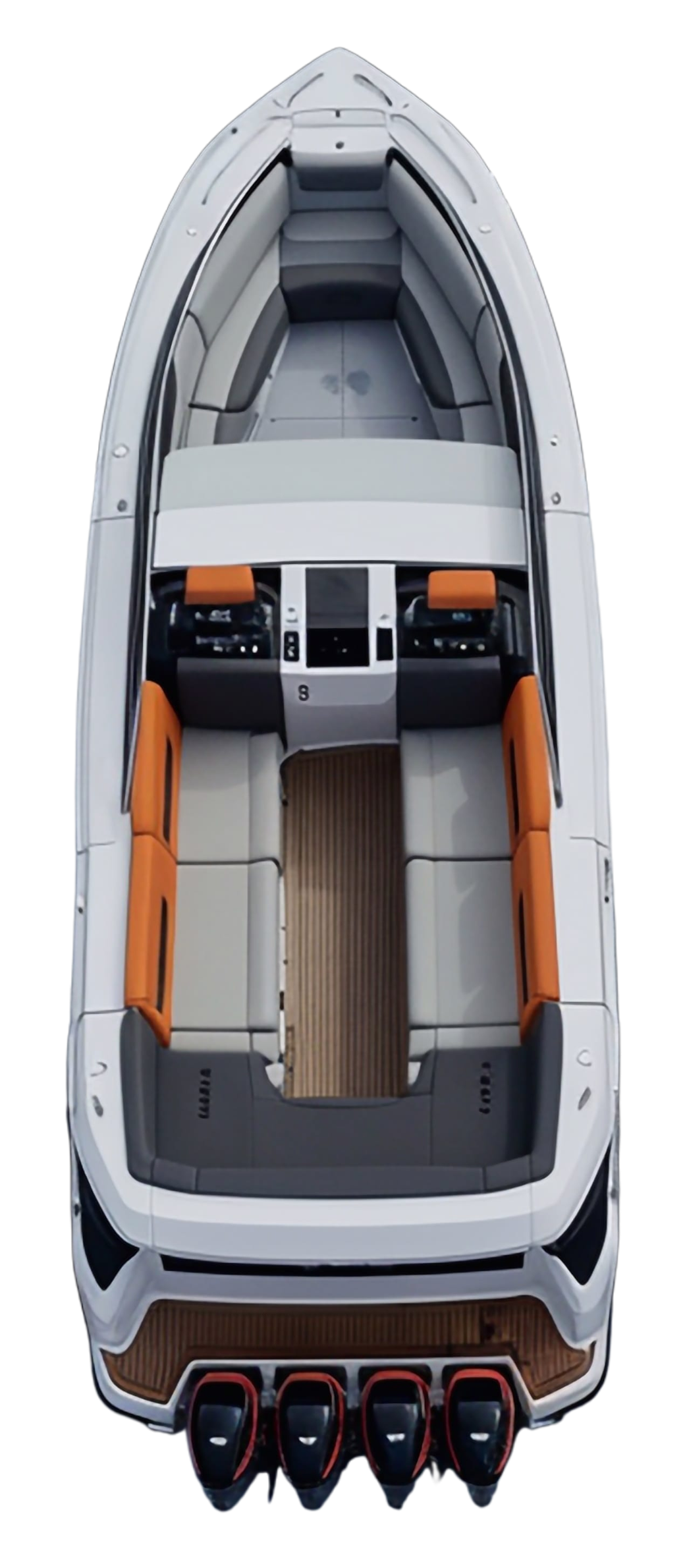 Top view of a boat